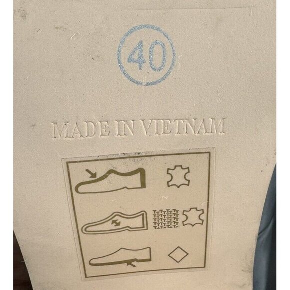 Office London Chunky Platform Heels Black Leather Ankle Strap 40/9 - Picture 9 of 9